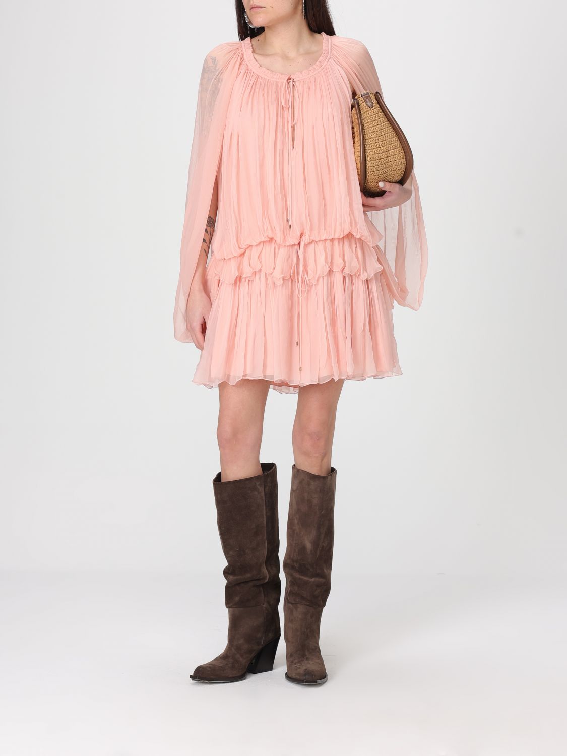 Dress CHLOÉ Woman color Pink