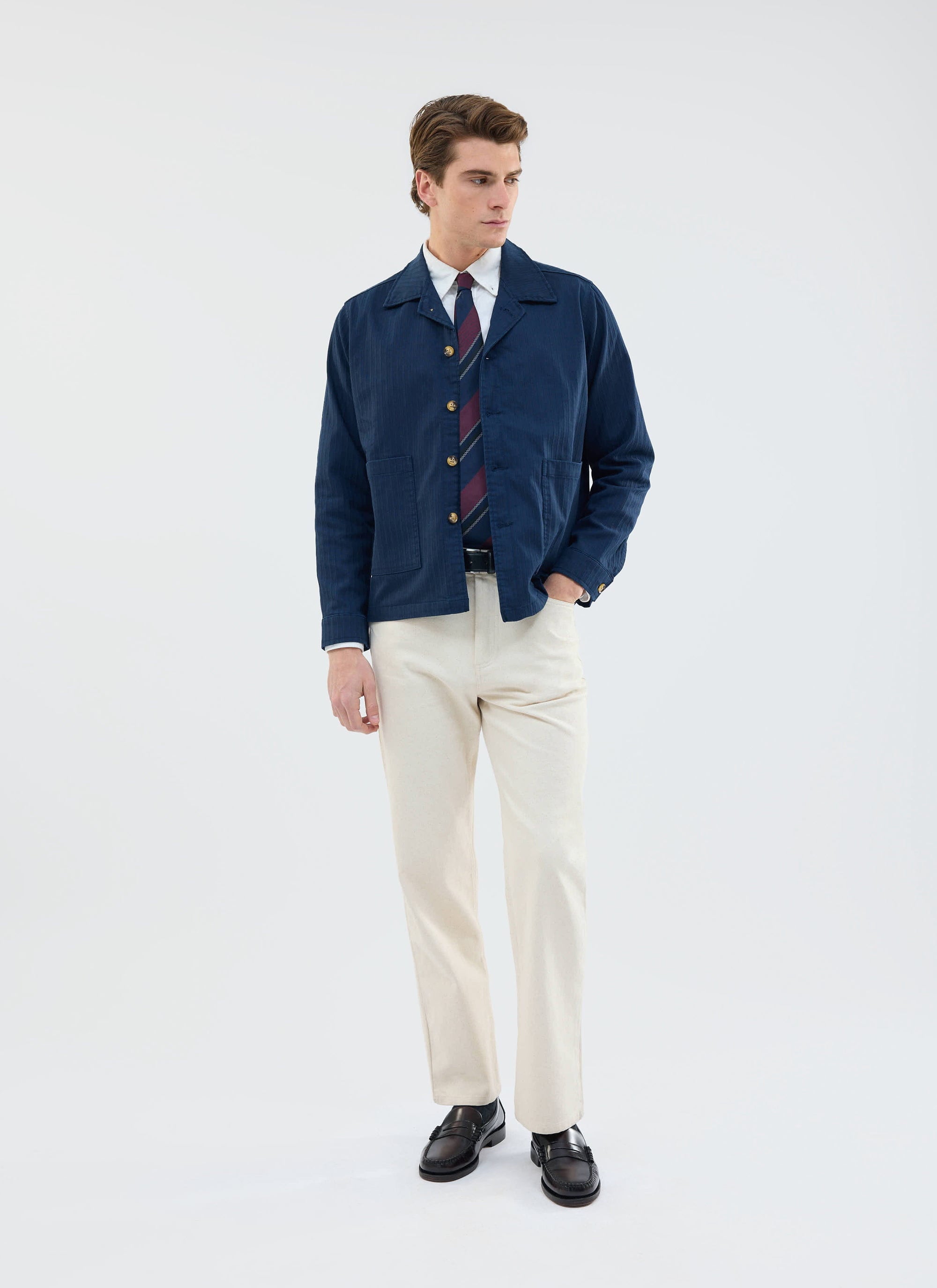 Rocco Overshirt Jacket Cotton Navy