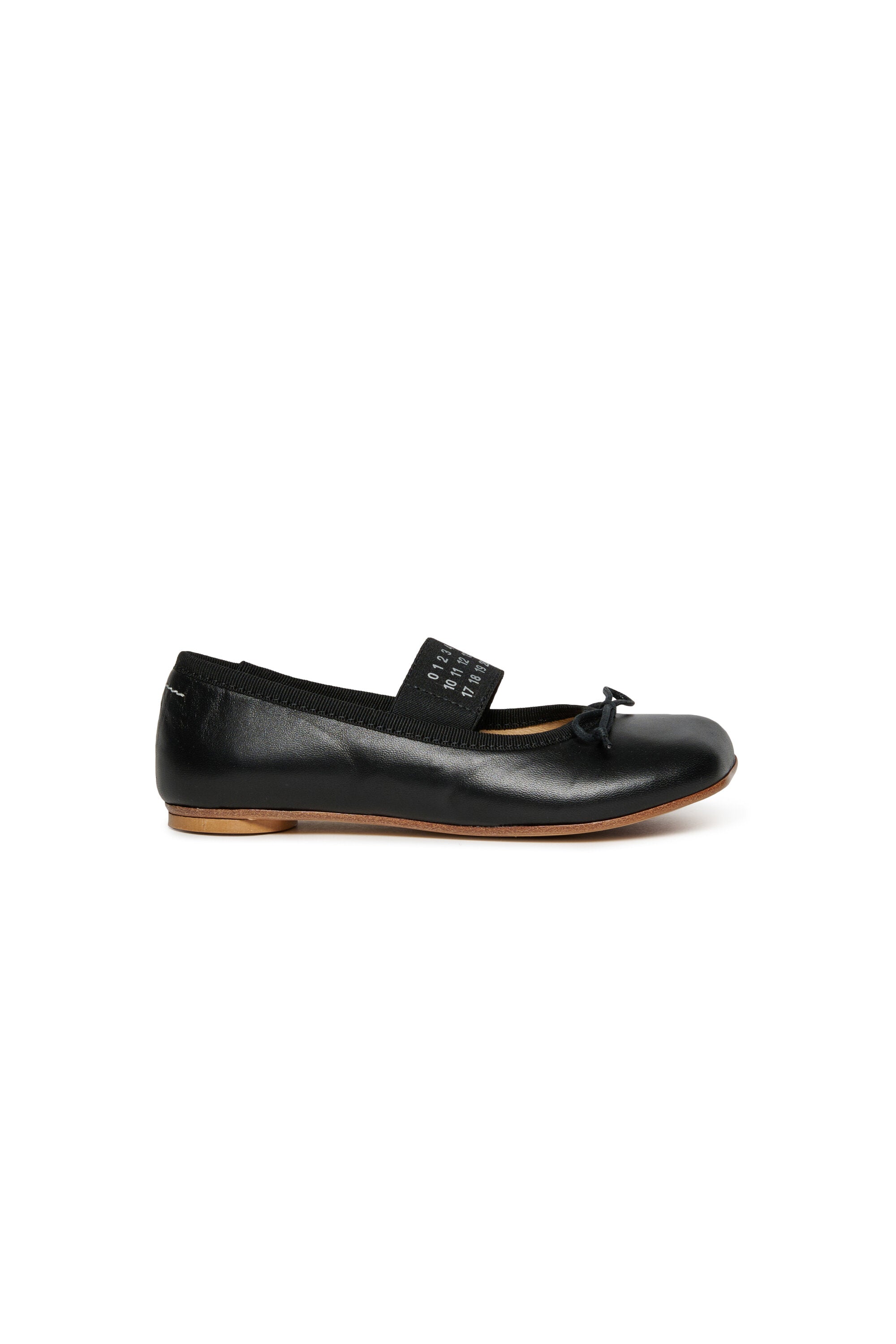 Leather ballet shoes with Numeric logo - Girl - Black