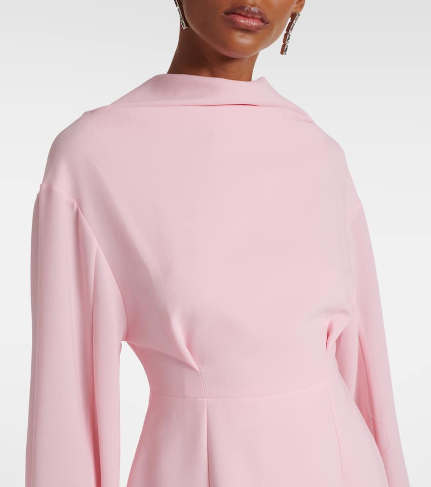 Nour draped crêpe midi dress