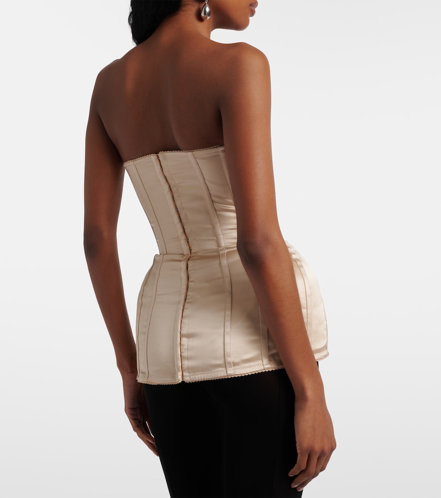 Silk satin corset