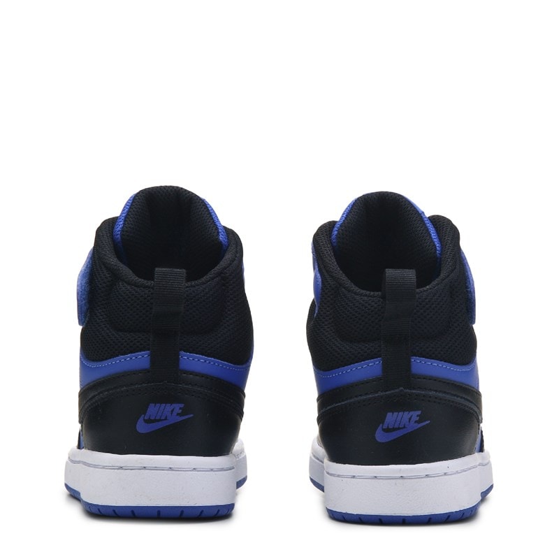 Kids' Court Borough Mid 2 High Top Sneaker Little Kid Shoes (Black/Royal)