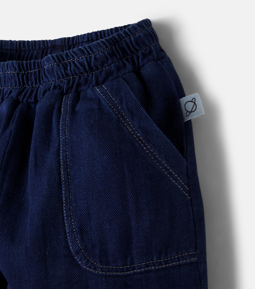 Baby herringbone straight jeans