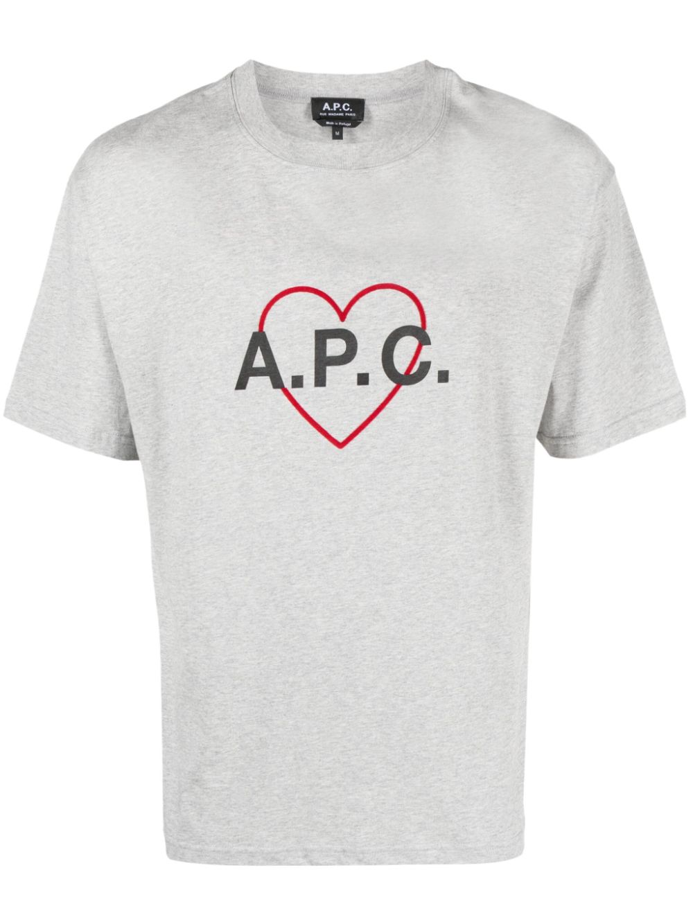 Heart logo cotton T-shirt - Grey