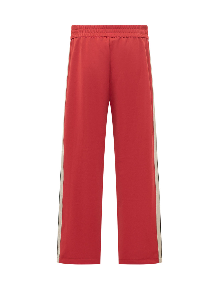 Red Straight Track Pants