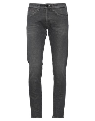 Man Jeans Black Size 36 Cotton, Elastane