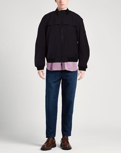 Man Jacket Navy Size XL Polyester, Elastane