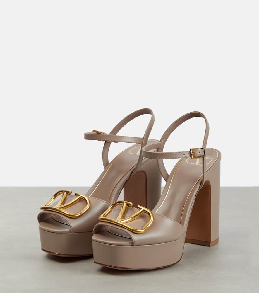 Valentino Garavani VLogo leather platform sandals