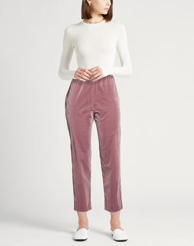 Woman Pants Mauve Size 0 Cotton, Elastane