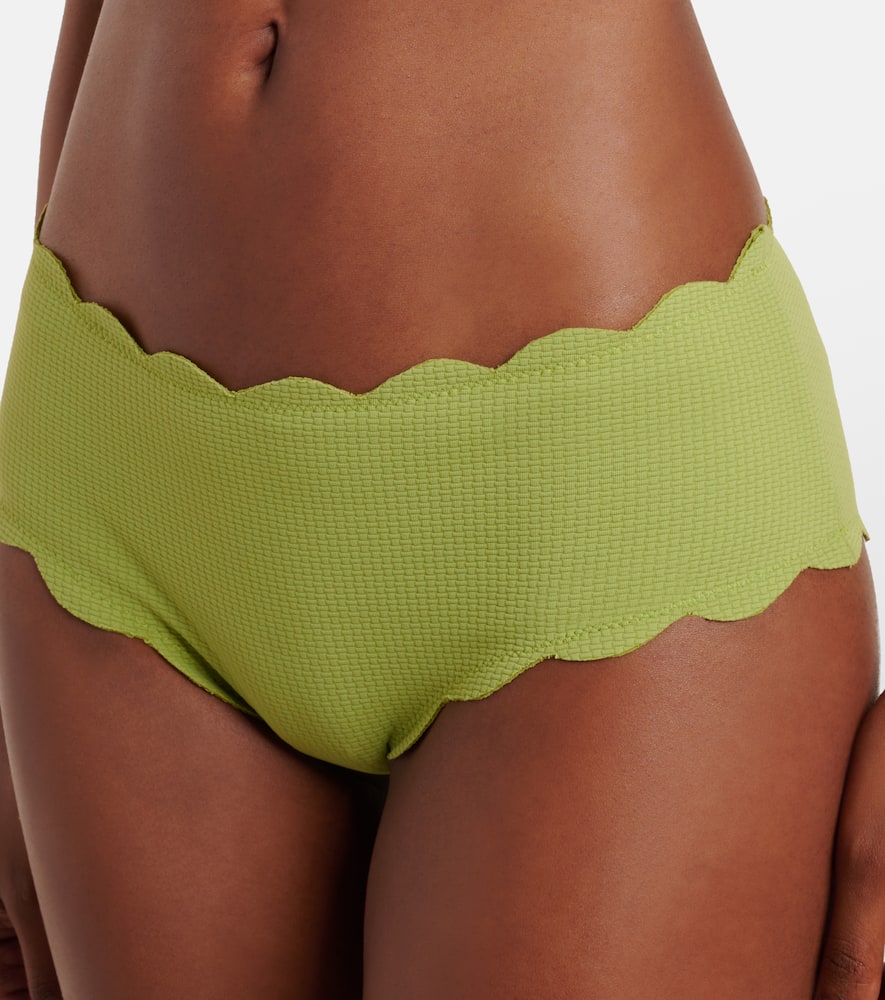 Spring scalloped mid-rise bikini bottoms
