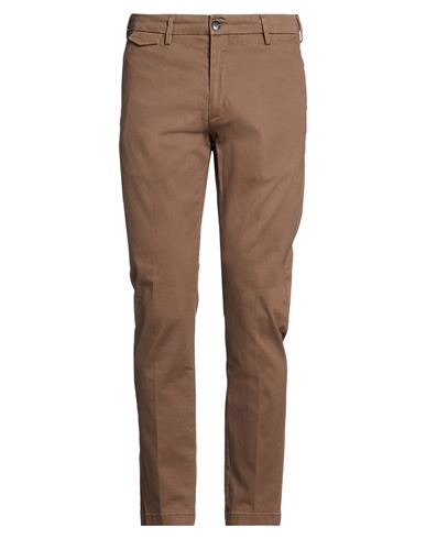 Man Pants Dark brown Size 28 Cotton, Elastane