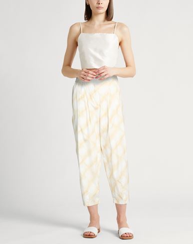 Woman Pants Cream Size 6 Cotton