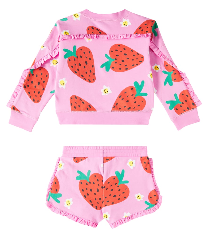 Stella McCartney Kids Cotton fleece sweatshirt and shorts set