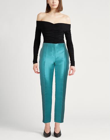 Alberta Ferretti Woman Pants Turquoise Size 10 Polyester, Silk