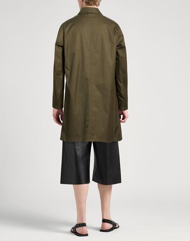 Man Overcoat & Trench Coat Military green Size 40 Cotton