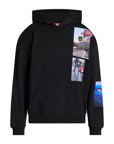 Man Sweatshirt Black Size L Cotton