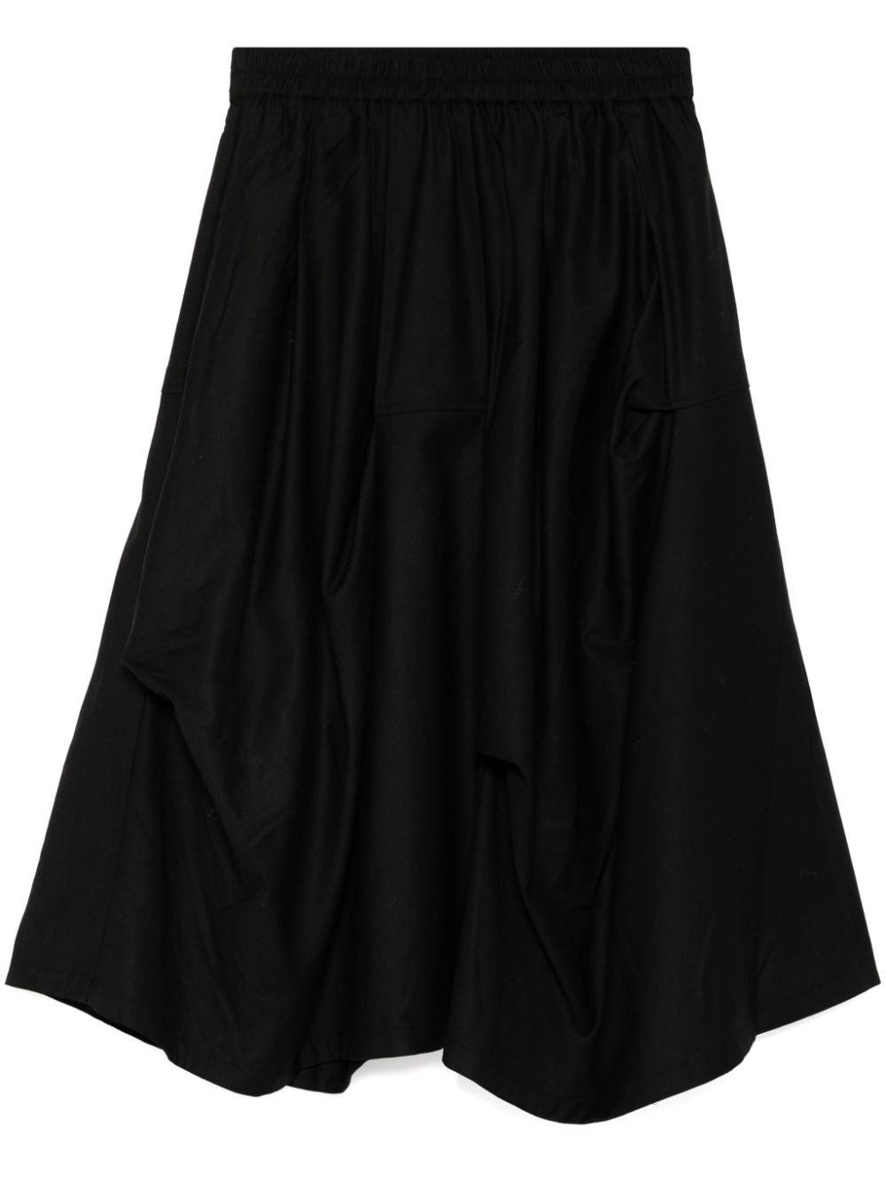 Draped A-line skirt - Black