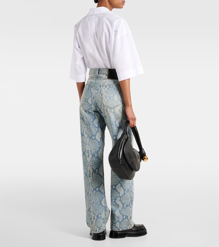 Diego snake-print wide-leg jeans