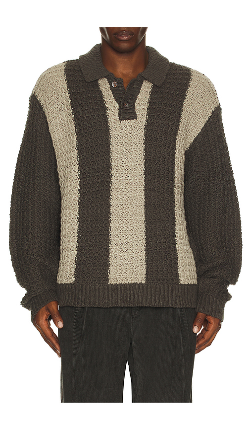 Obey Textured Rugby Polo in Chimera Multi. M also in S, L, XL/1X
