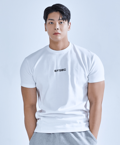 Perfect special cotton small logo muscle fit t-shirt