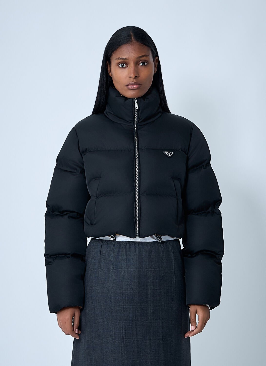 Short Re-nylon Down Jacket - Woman Jackets Black It