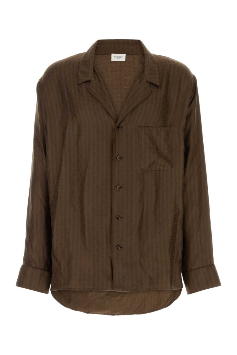 Brown Silk Shirt