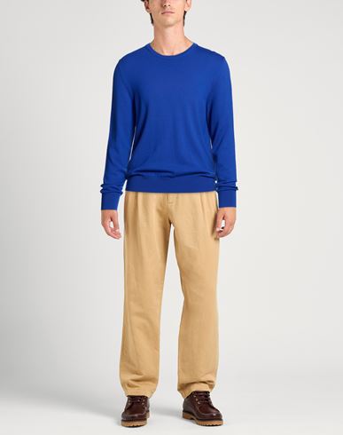 Man Sweater Bright blue Size M Wool