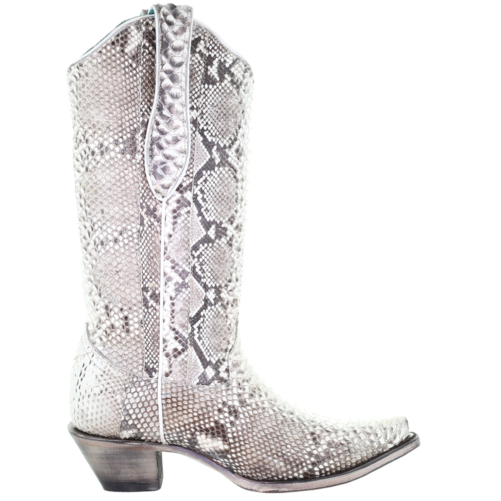 Snakeskin Snip Toe Pull On Cowboy Boots