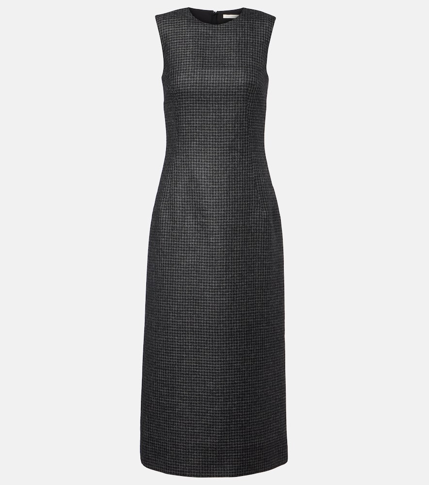 Hartley houndstooth wool-blend midi dress