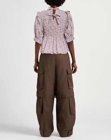 Woman Top Purple Size M Cotton, Polyester, Elastane