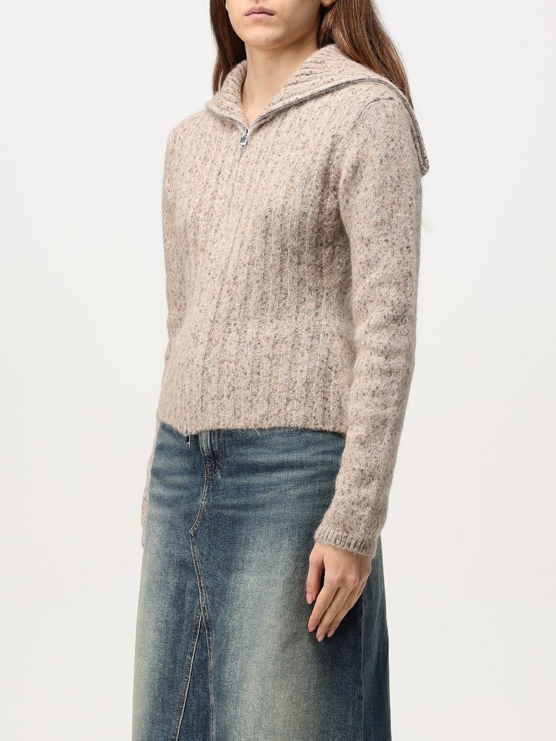 Spread-collar cardigan - Neutrals