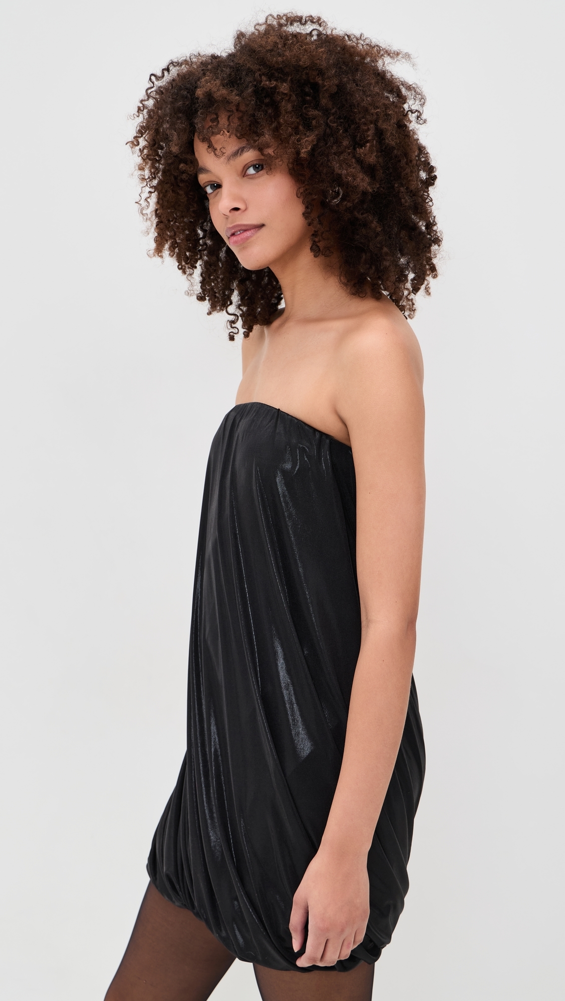 Strapless Twist Mini Dress Black