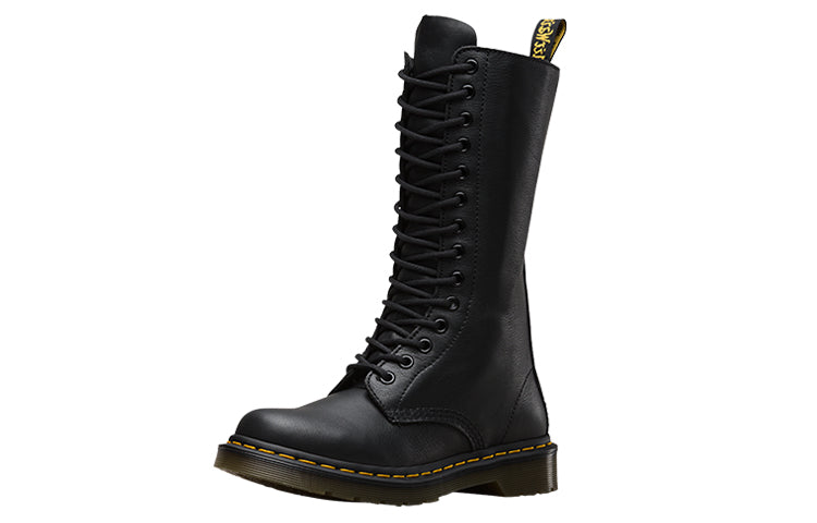 (WMNS) 1B99 Leather Mid Calf Boot 'Black Virginia'