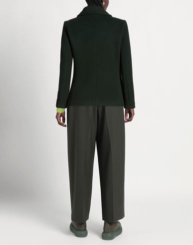Woman Coat Emerald green Size 10 Wool, Polyamide