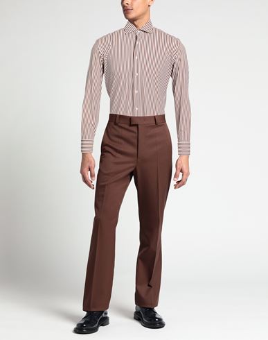 Man Shirt Chocolate brown Size 15 ½ Nylon, Elastane