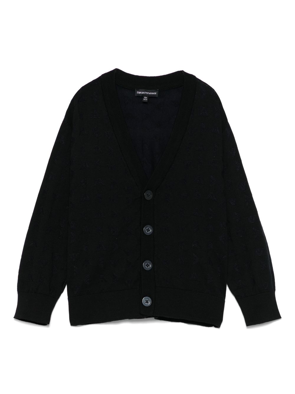 Logo-jacquard cardigan - Blue