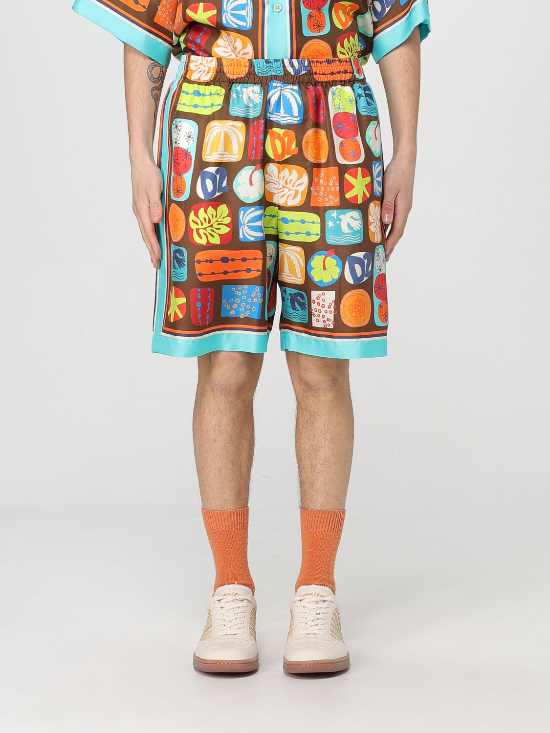 DSQUARED2 elastic-waistband shorts - Blue