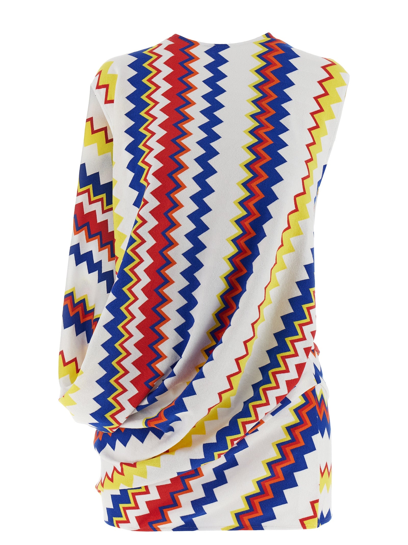 Zigzag Jacquard Viscose Tunic — Multicolor