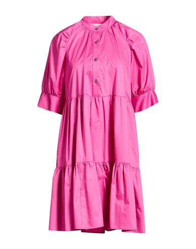 Woman Mini dress Fuchsia Size 8 Cotton