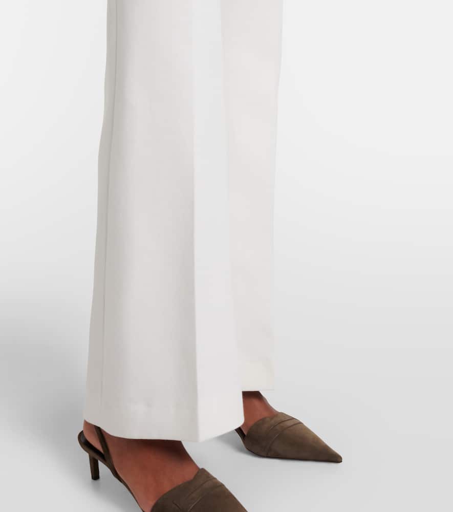Mid-rise flared pants