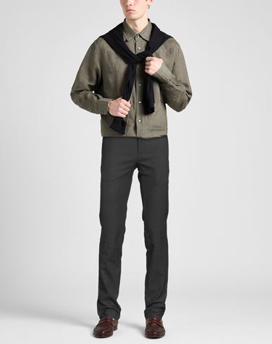 Man Pants Charcoal Size 34 Cotton, Virgin Wool, Polyester, Elastane