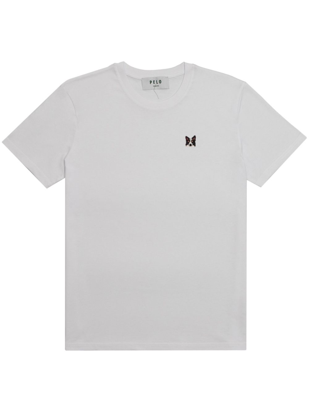 Border Collie patch T-shirt - White