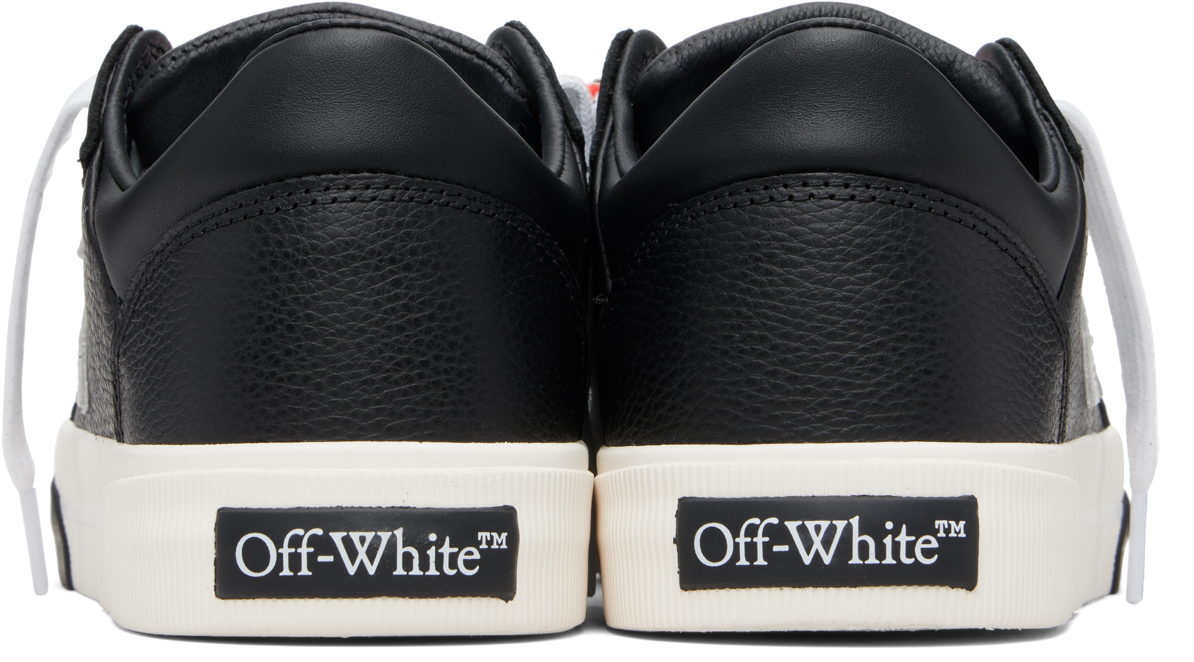 Black Vulcanized Low Calf Sneakers