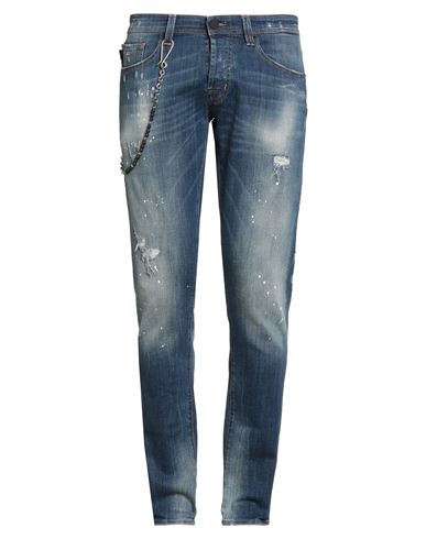 Man Jeans Blue Size 33 Cotton, Elastane