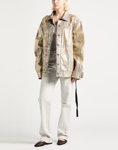 Woman Denim outerwear Gold Size S Cotton
