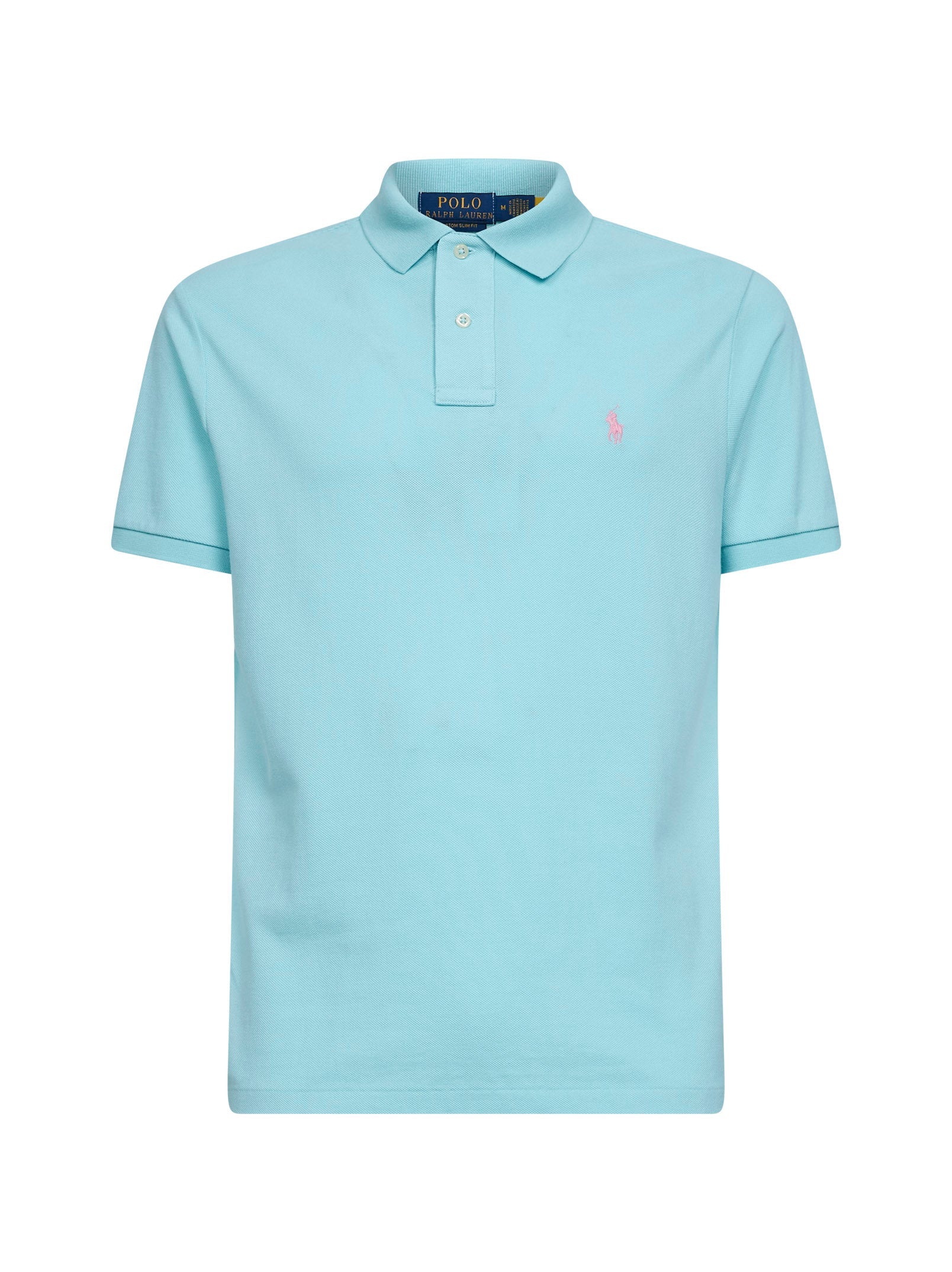 Piqué Cotton Polo Shirt — Aqua
