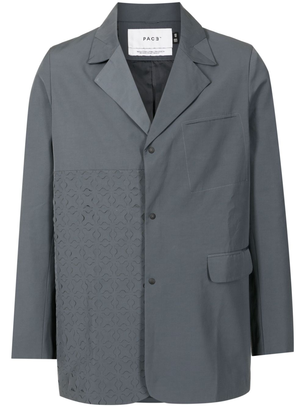 Cut-out single-breasted blazer - Black