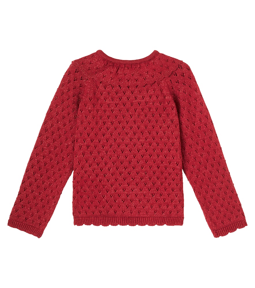 Konges Sløjd Cotton-blend lamé cardigan