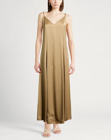 Forte_forte Woman Maxi dress Khaki Size 3 Acetate, Viscose