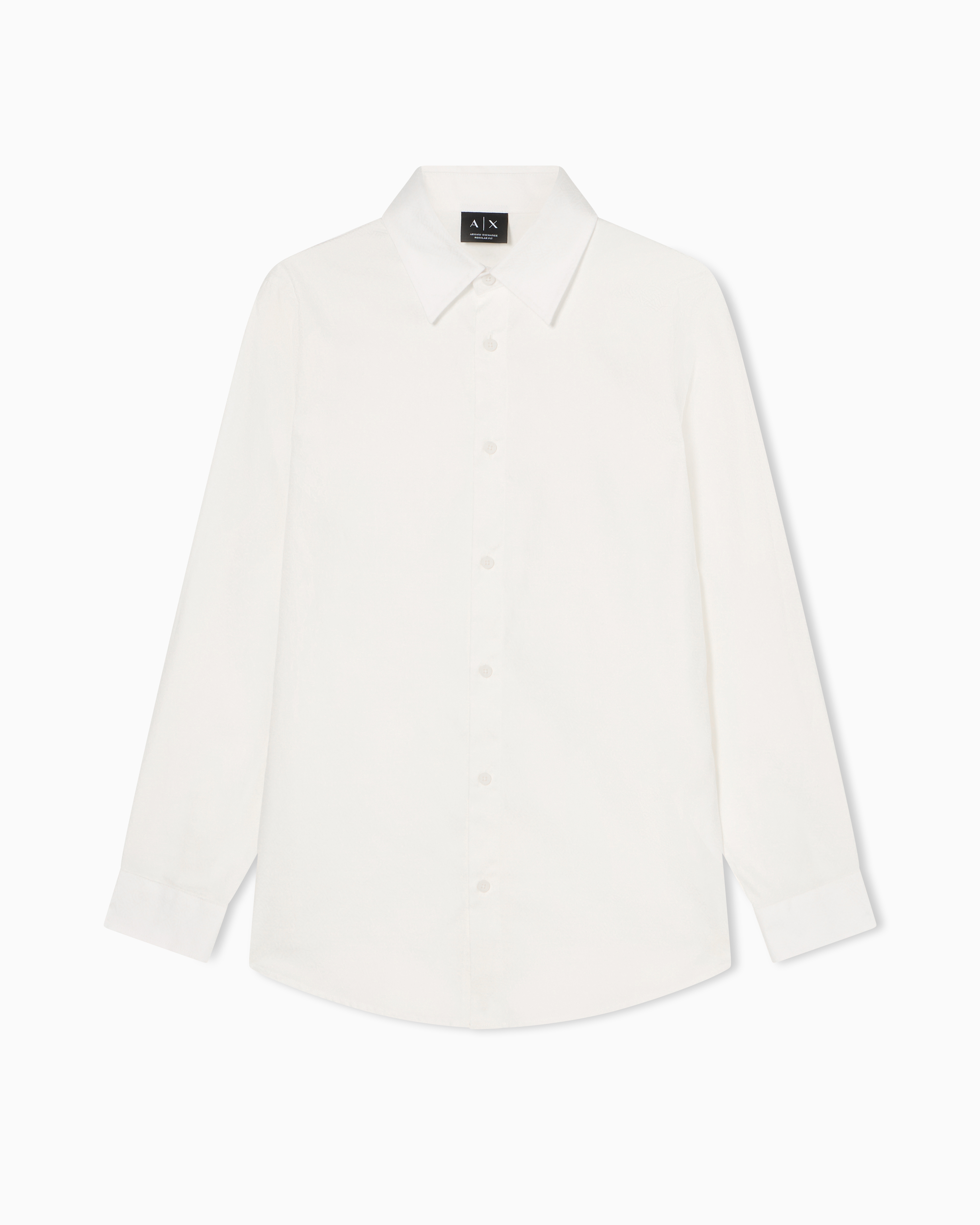 Casual Shirt in Textured Cotton Jacquard